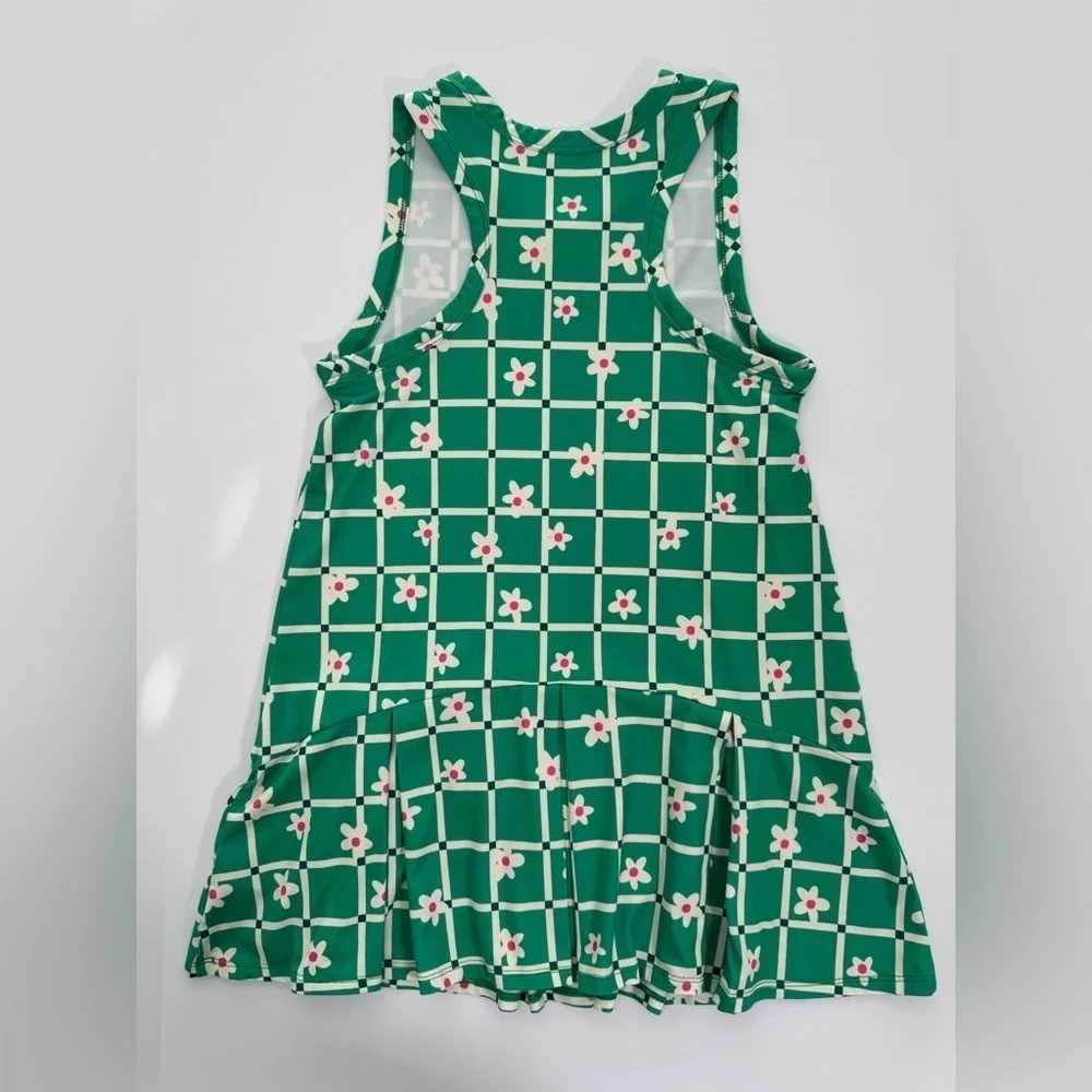 Hanna Anderrson Green Flower Tennis Dress Size 8